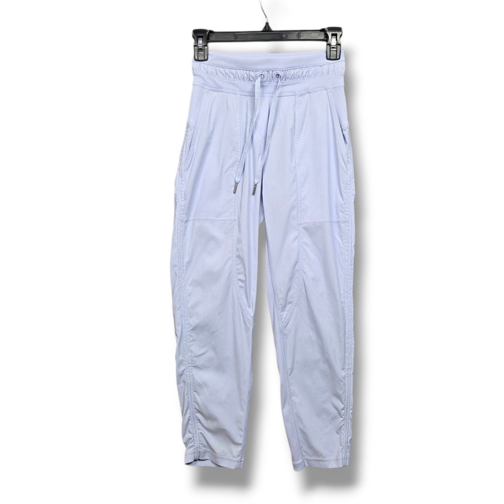Lululemon Dance Studio Mid Rise Crop 25" Womens 0 Pastel Blue W6AVQS Luxtreme